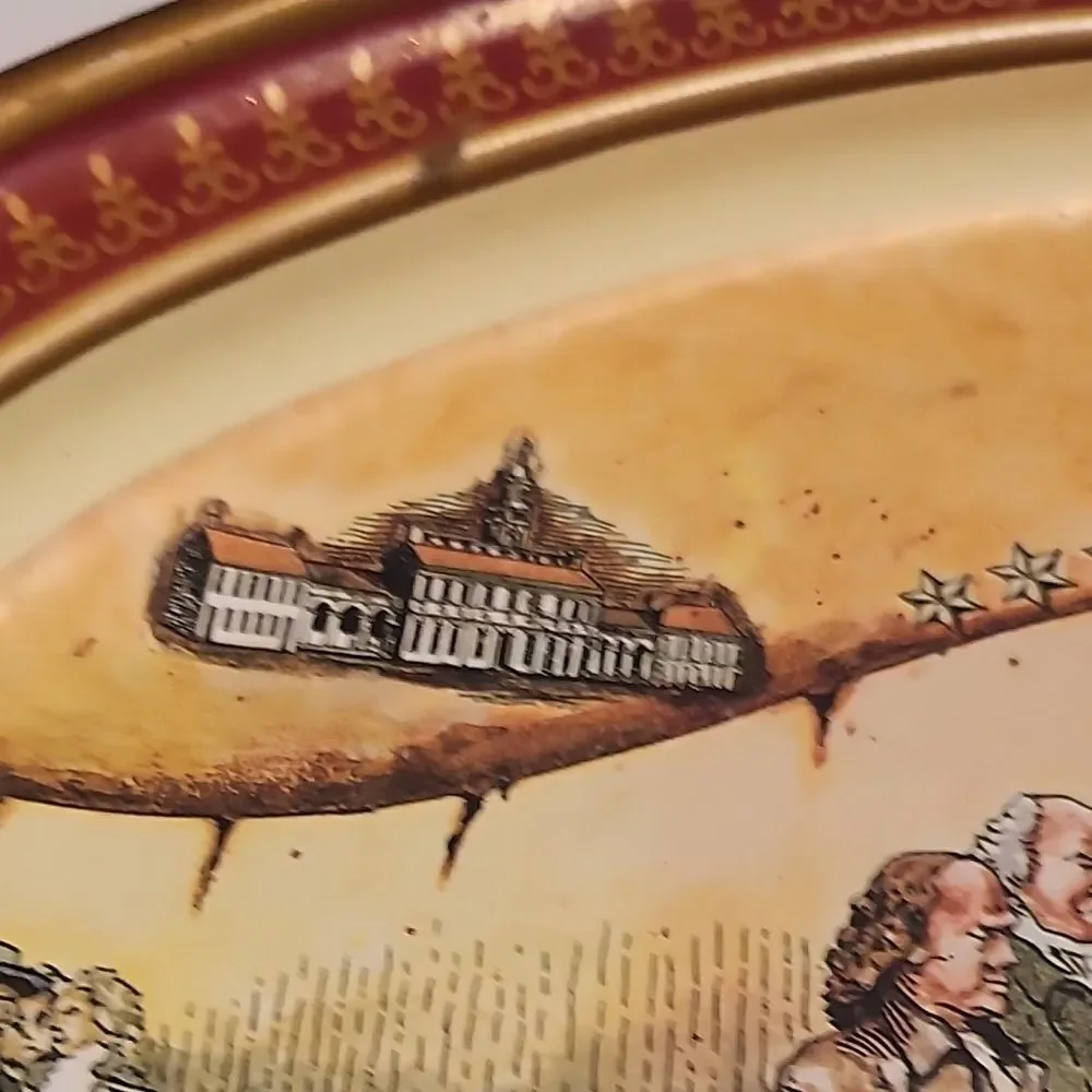 1992 Miller Beer Tin Serving Tray with Historical Scene